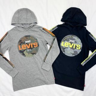 【LEVIS】青年版 薄帽T 雙馬車 長袖 純棉 連帽 帽T 平輸品(帽T 8713HS2)