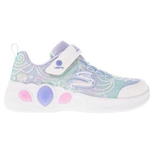 【skechers】princess wishes 中童 女童 休閒鞋 燈鞋 公主 閃亮 紫彩(302686llvmt)