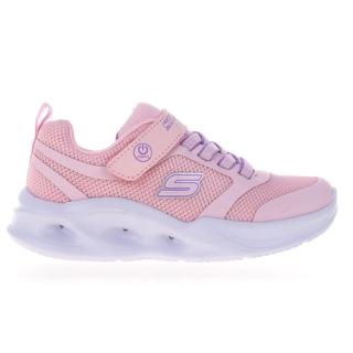 【SKECHERS】Sola Glow 中大童 女童 休閒鞋 燈鞋 緩震 透氣 舒適 穿搭 粉(303715LLTPK)