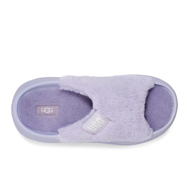UGG】女鞋/拖鞋/懶人鞋/毛毛拖/FoamO UGGPlush Slide(淺紫色