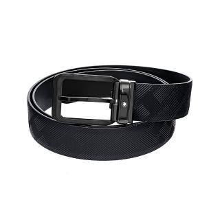 【MONTBLANC 萬寶龍】啞光 PVD 牛皮雙麵皮帶(限 量 促 銷)