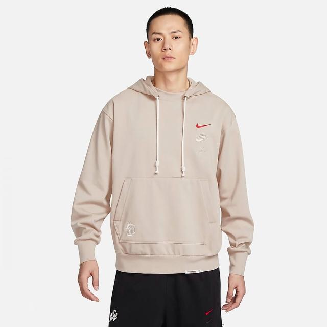 【NIKE 耐吉】上衣 男款 長袖上衣 運動 大學T CNY 龍年 刷毛 奶茶色FZ9041-126