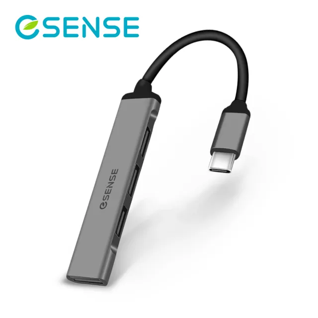 【ESENSE 逸盛】ESENSE S247PA 4合1 Type-C/USB3.0HUB集線器(支援Type-C手機/筆電)