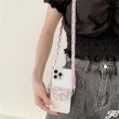 【JC Collection】創意立體蝴蝶結造型手機背夾彩色背繩可調節*適用於任何手機*(藍、粉、紫、黃)