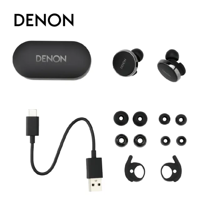 【Denon 天龍】AH-C15PL PerLPro 真無線耳機-AAT自適應聲學技術 個人化聆聽體驗(黑色)
