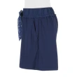 【SKECHERS】女 短褲 運動 休閒 舒適 棉質 復古腰帶 輕薄 藍(L221W181-007D)