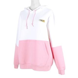 【SKECHERS】Hoodies 女 長袖 連帽 上衣 袋鼠口袋 柔軟 舒適 粉白(L121W033-0019)