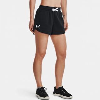 【UNDER ARMOUR】短褲 女款 運動褲 黑 RIVAL FLEECE 1376257-001