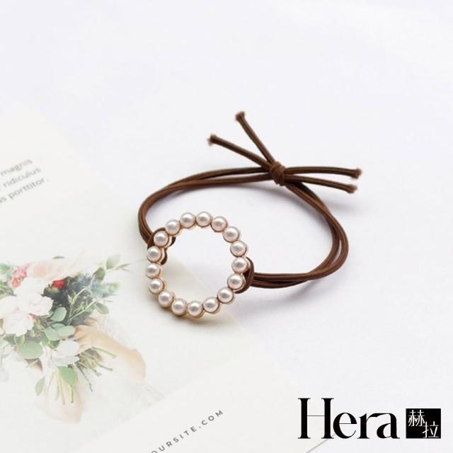 【HERA 赫拉】ll現貨ll經典合金鏤空圓形珍珠髮圈-2入組(髮飾 髮圈)