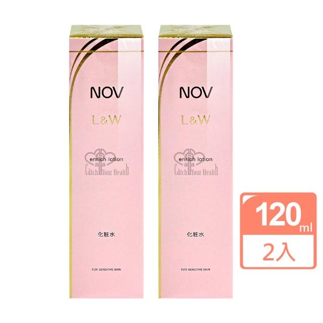 【NOV 娜芙】L&W活妍潤膚露X2瓶(120ml/瓶 隨機贈樣包3包 化妝水.化粧水 玻尿酸鈉)