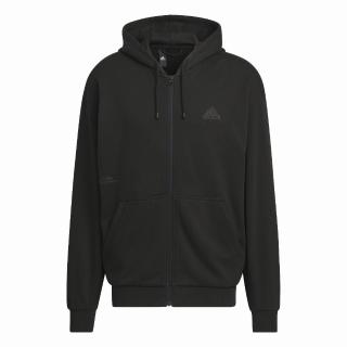 【adidas 愛迪達】ST FL MH KN JKT 男 連帽 外套 亞洲版 運動 休閒 棉質 舒適 黑(IT3963)