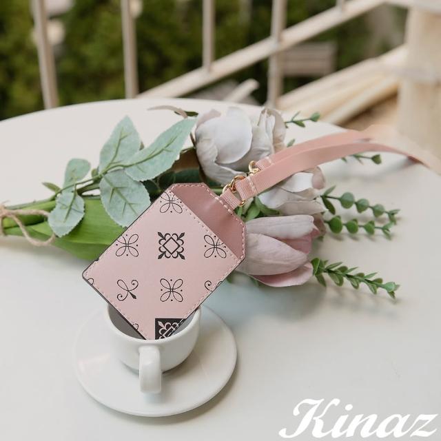 【KINAZ】老花圖騰頸繩証件卡片夾-香頌粉韻-遇見艾蜜莉系列