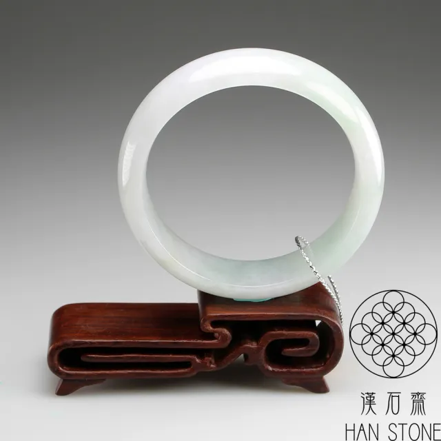 【漢石齋】天然翡翠A貨 手鐲玉鐲 三彩種(手圍17.8/版寬16.4mm)