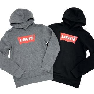 【LEVIS】經典logo 青年版 帽T 長袖 刷毛 連帽 上衣 平輸品(帽T)