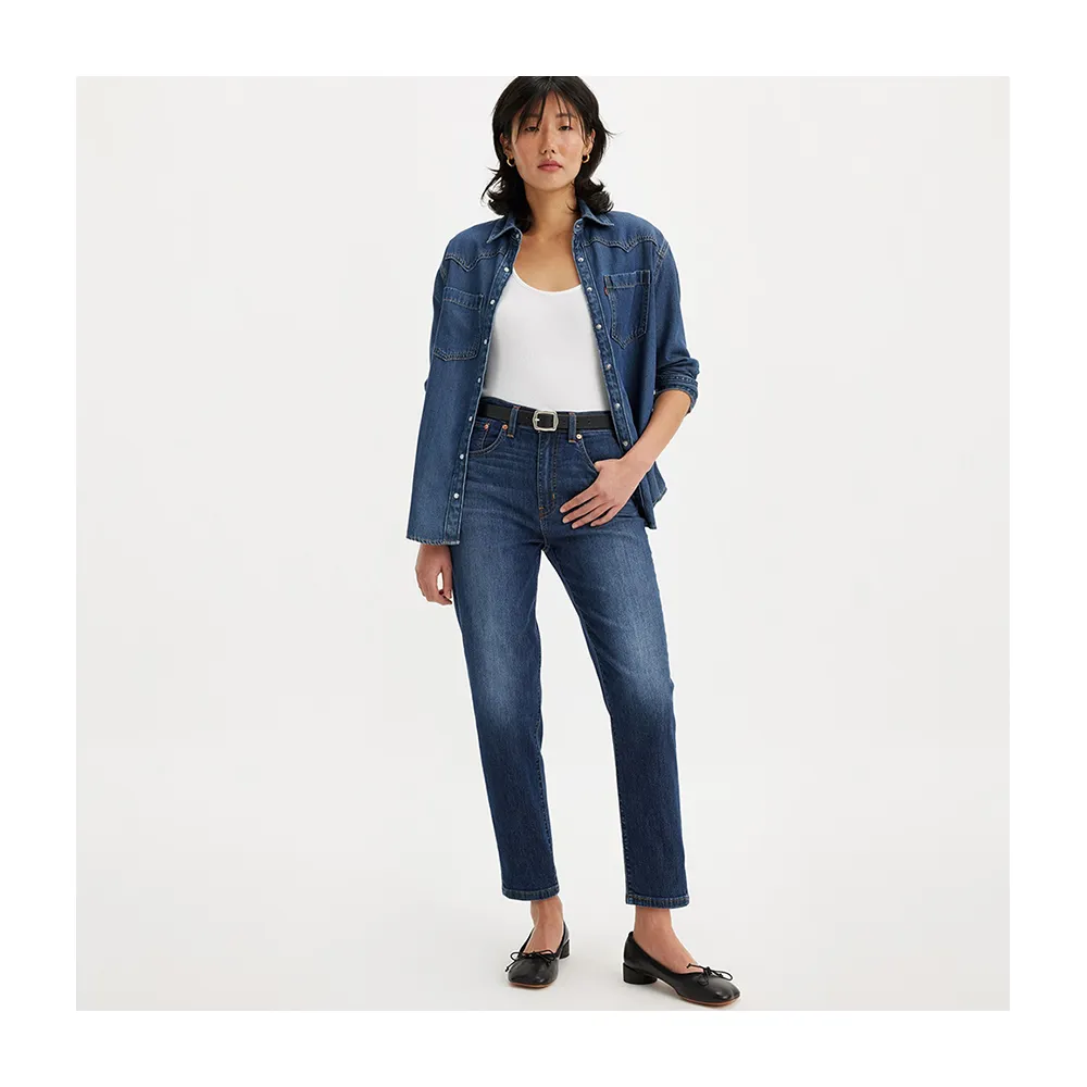 【LEVIS 官方旗艦】女款 高腰修身窄管牛仔長褲 Performance Cool 人氣新品 85873-0130