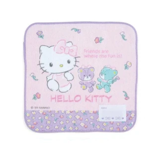 【小禮堂】三麗鷗 棉質方巾 20x20cm - 生活款 Kitty 美樂蒂 酷洛米(平輸品)