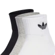 【adidas 愛迪達】基本款短襪 三雙 MID ANKLE SCK 男女 - IJ5612