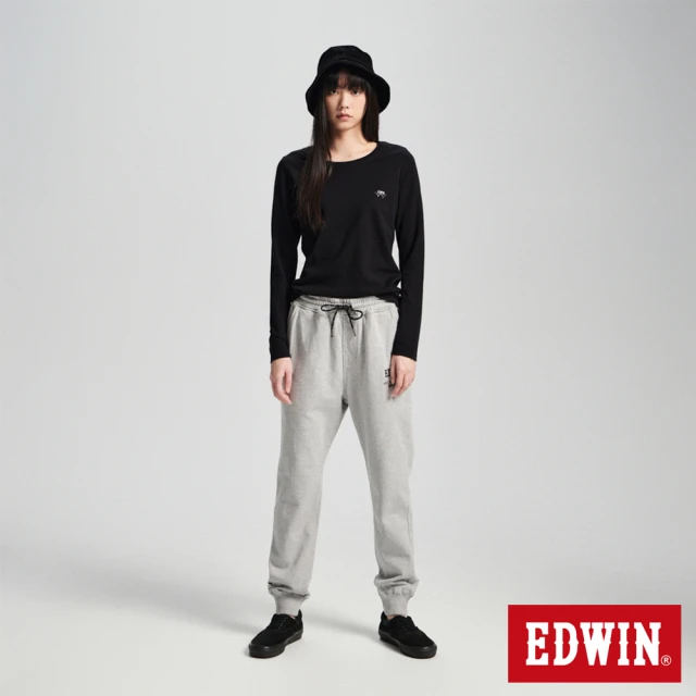 EDWIN 女裝 石墨烯發熱薄長袖T恤(銀灰色)優惠推薦