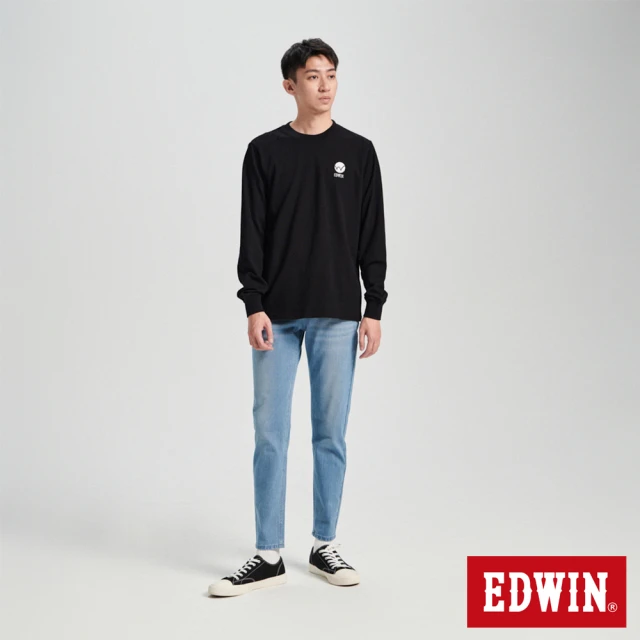 EDWIN 江戶勝 女裝 街頭潮寬錐型牛仔褲(中古藍)折扣推