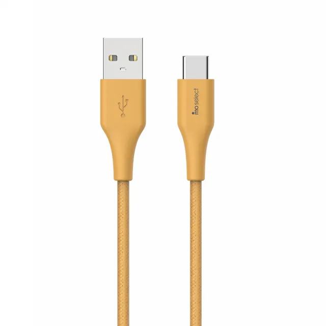【mo select】Type-C to USB-A 快充3A編織傳輸/充電線/快充線(1.2M/GRS環保認證)