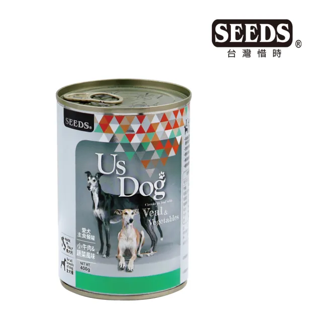 【Seeds 聖萊西】Us Dog愛犬主食罐400g*24罐(惜時 聖萊西 狗罐 主食 成犬)