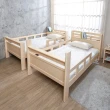 【柏蒂家居】歐里3.5尺單人書架型插座床頭實木雙層床架