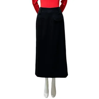 【JESSICA】出清品 氣質簡約修身後開叉西裝長裙J35103（黑）