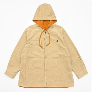 【KANGOL】KANGOL 男女 雙面燈芯絨外套 深卡其(6255142330)