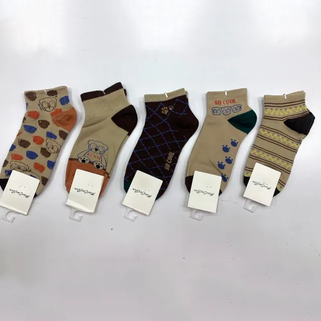 【Socks Form 襪子瘋】5雙組-100%純棉日系短襪(踝襪/棉襪/船型襪/女襪)