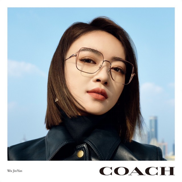 【COACH】吳謹言配戴款 時尚方框光學眼鏡 亞洲版 舒適可調鼻翼設計 HC5165D 9331 玫瑰金 公司貨