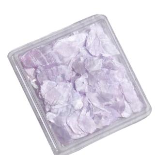 【礦物巖片】天然丁香紫絲綢雲母片(立體亮片 美甲貝殼片 美甲飾品 貝殼碎片 綢緞 絲綢 裝飾 卡片 手作)
