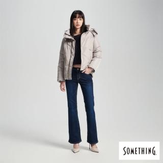 【something】女裝 高領連帽防寒羽絨外套(淺灰色)