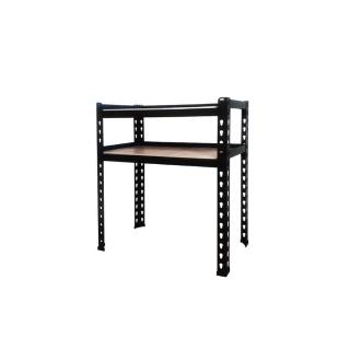 【固得家俬】臺灣製造 61x25x66高 二層角鋼桌 免螺絲 角鋼架 收納層架 鐵架 收納層架 陳列架(組裝簡單)