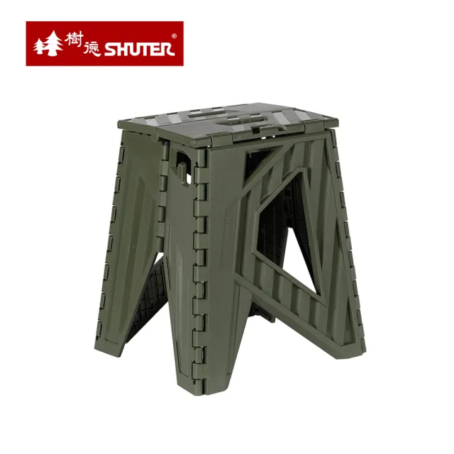 【SHUTER 樹德】MIT台灣製 CH40 貨櫃小折凳折合凳摺疊椅多色可選(踏腳凳/折疊椅/手提攜帶椅)
