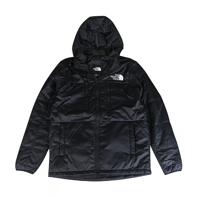 【The North Face】刺繡尼龍連帽外套(黑x白/男款)