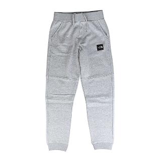 【The North Face】燙印LOGO慢跑長褲(亮灰x黑/男款)