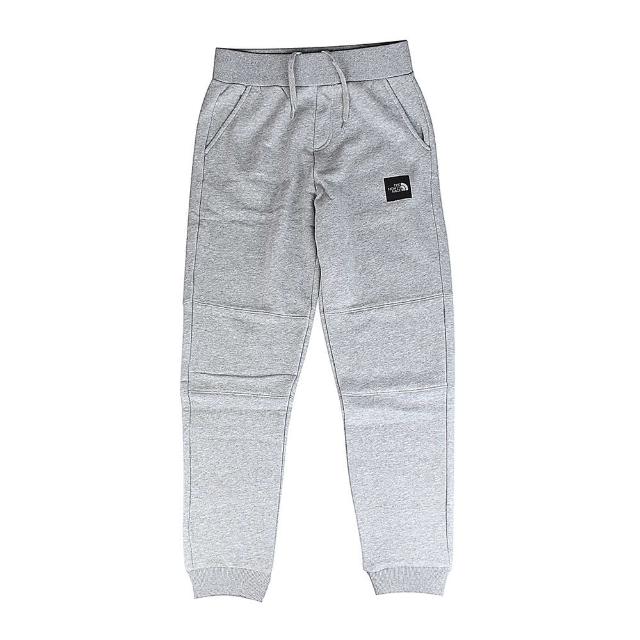 【The North Face】燙印LOGO慢跑長褲(亮灰x黑/男款)