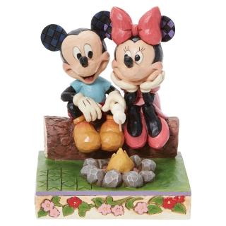 【Enesco】精品家飾 Disney 迪士尼 米奇和米妮營火居家擺飾(Jim Shore愛木小灣)