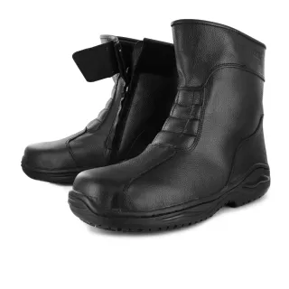 【帕瑪斯安全鞋】長筒皮革拉鍊型氣墊安全鞋(P01001H黑 /男尺寸)
