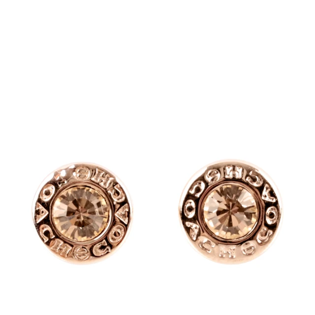 COACH C Logo 及玻璃珍珠鍊狀耳環(銀色) 推薦