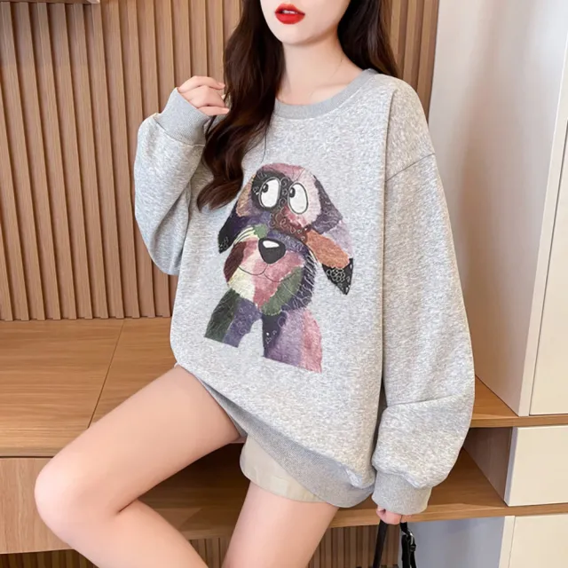 【SCL 南加州丹寧】顯瘦保暖彩衣娛狗長袖毛衣上衣**5XL C6444