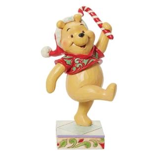 【Enesco】精品家飾 Disney 迪士尼 小熊維尼 維尼拿柺杖糖居家擺設(Jim Shore愛木小灣)