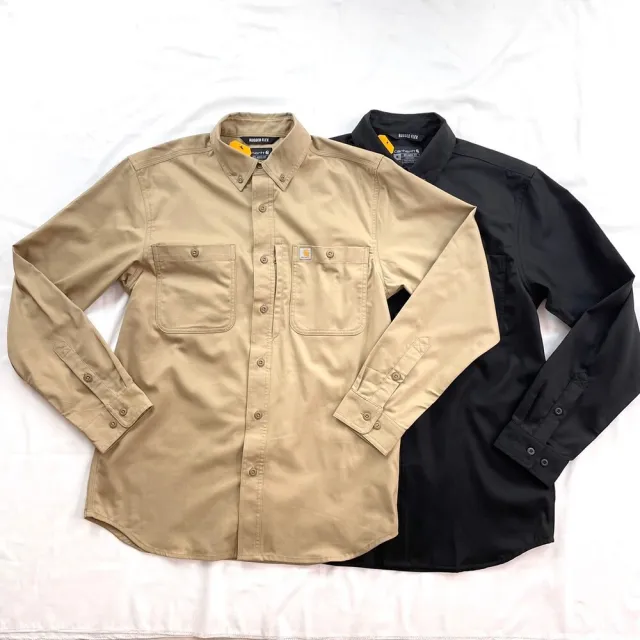 【carhartt】卡哈 雙口袋 工裝襯衫 胸前拉鏈 大尺碼 現貨 長袖 襯衫 平輸品(長袖 襯衫 9650B#4)