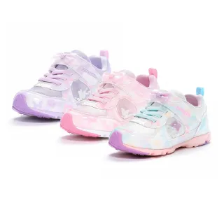【MOONSTAR 月星】童鞋夢幻運動系列競速鞋(粉、白、紫)