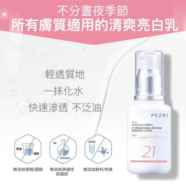 【PEZRI 派翠】買1送1▲21胜太美白精華乳50ml(女人我最大推薦)