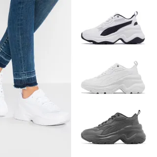 【PUMA】休閒鞋 Cilia Wedge 女鞋 厚底 增高 皮革 老爹鞋 單一價(393915-03)