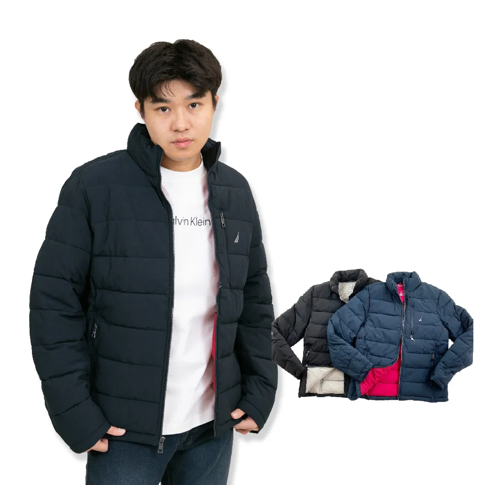 【NAUTICA】舖棉外套 繡標 防水 防風 帆船 外套 科技棉 無帽 外套 平輸品(舖棉外套9641)