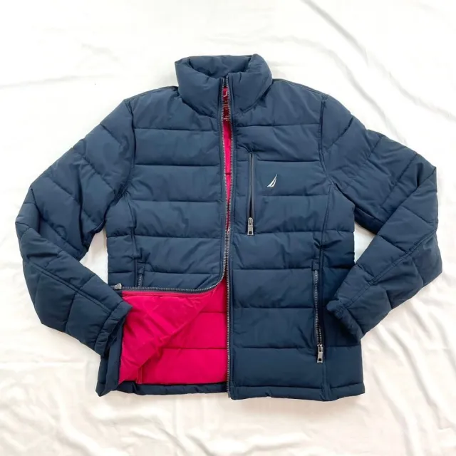 【NAUTICA】舖棉外套 繡標 防水 防風 帆船 外套 科技棉 無帽 外套 平輸品(舖棉外套9641)