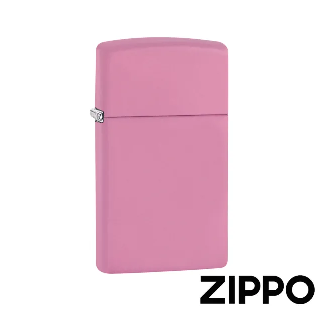【Zippo】窄版粉色啞漆-素面-防風打火機(美國防風打火機)