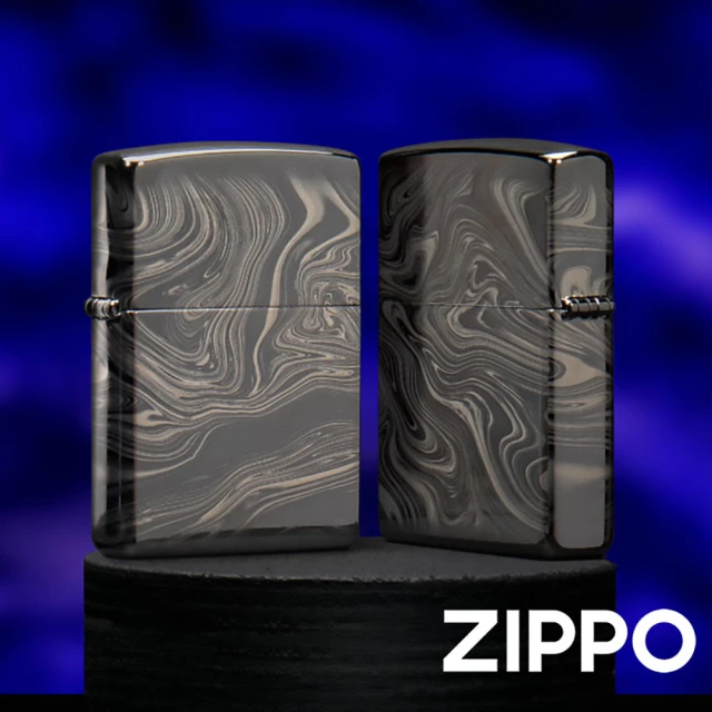 【Zippo】黑色大理石設計防風打火機(美國防風打火機)